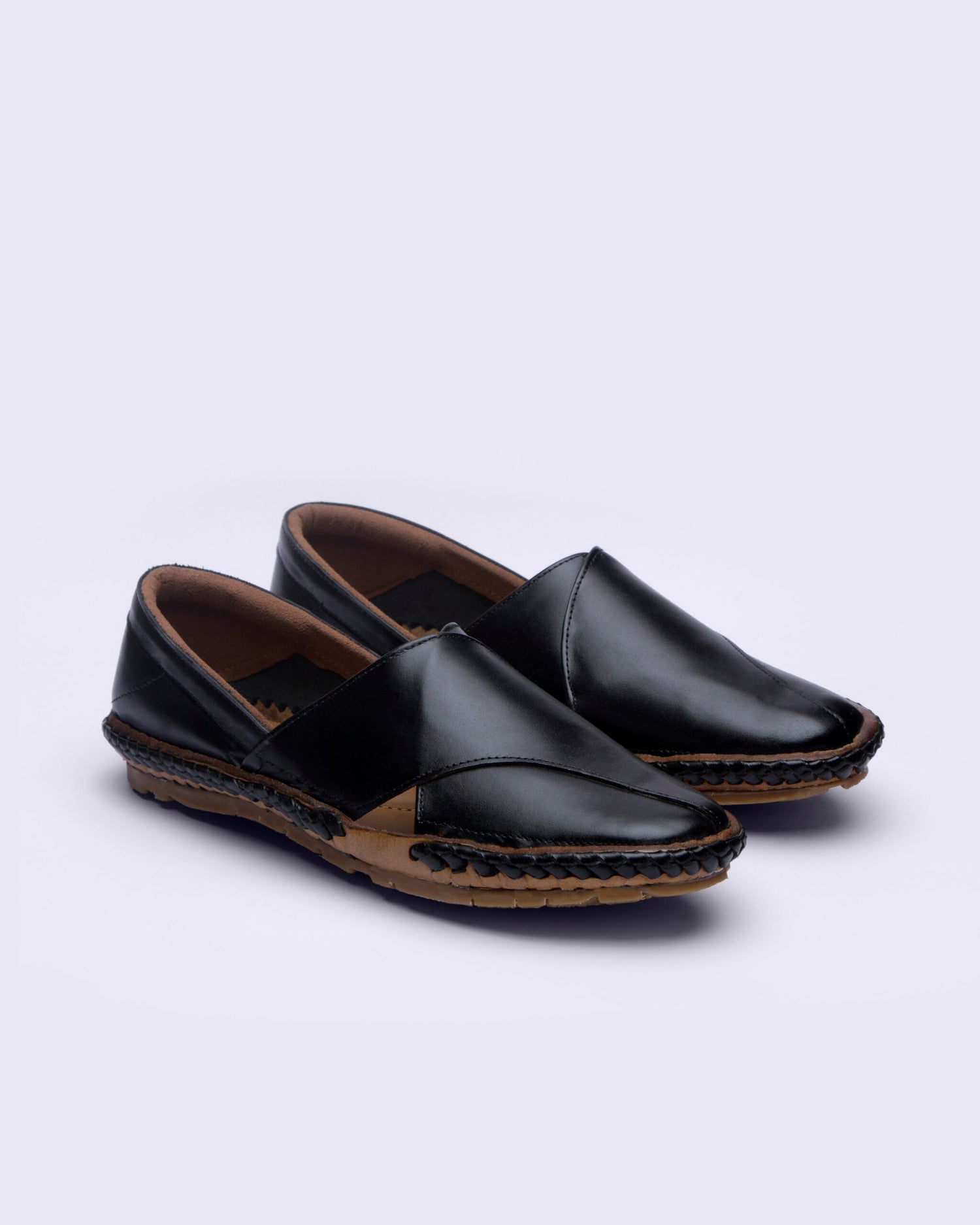 August leather loafers Black