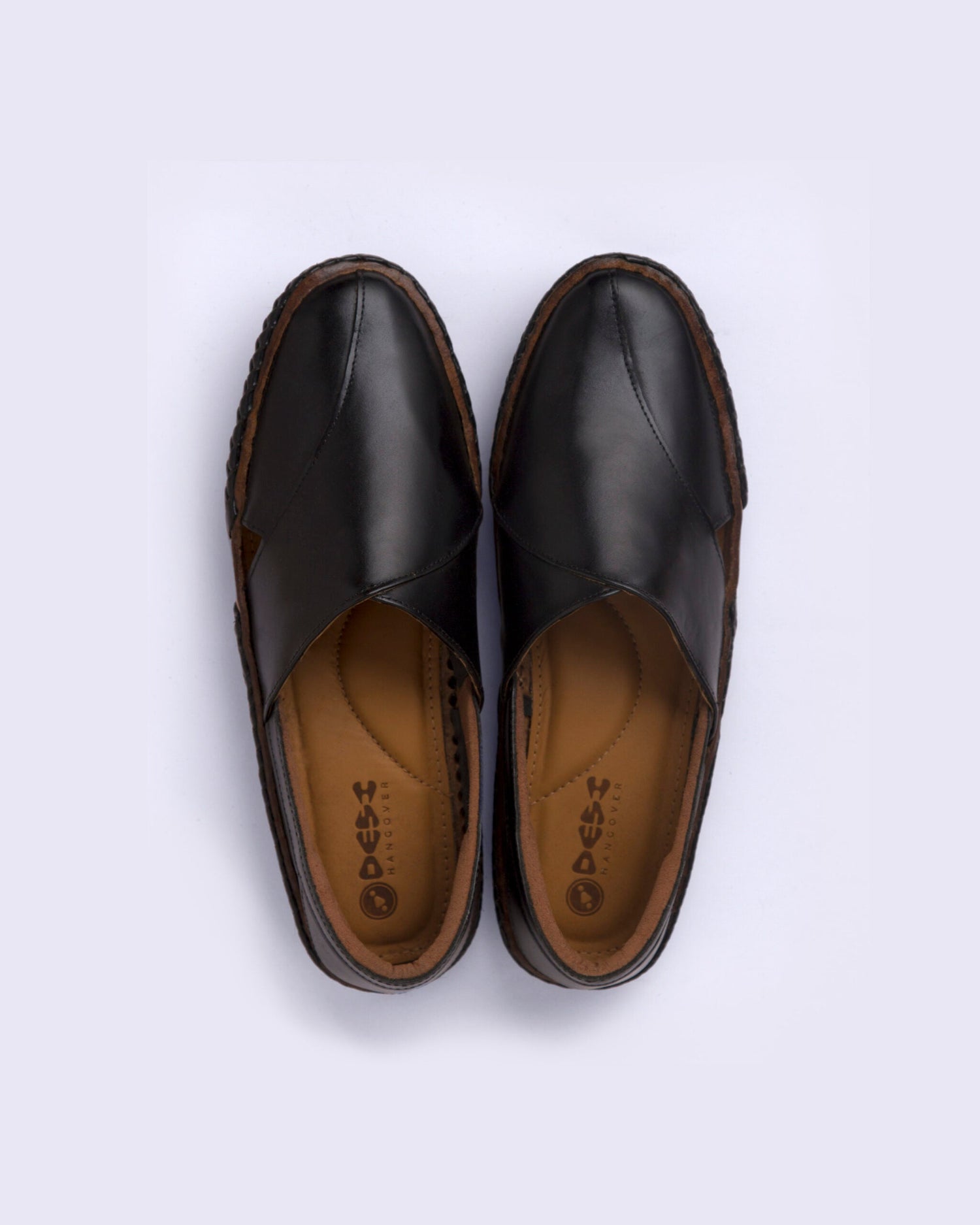 August leather loafers Black