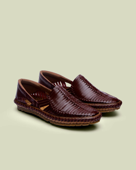 Heir leather loafers Maroon