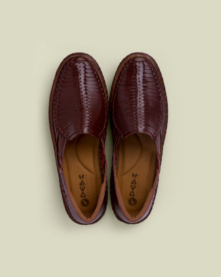Heir leather loafers Maroon