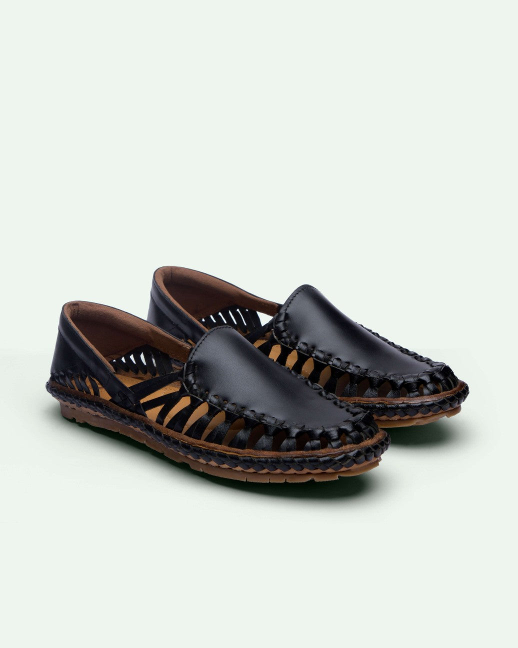 Titan leather loafers Black