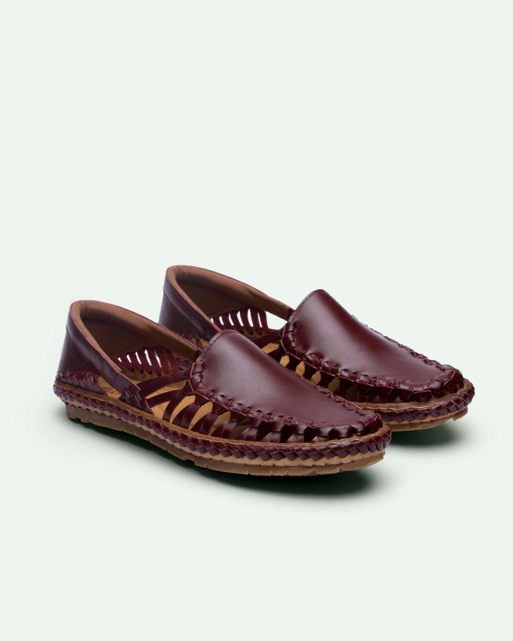 Titan leather loafers Maroon
