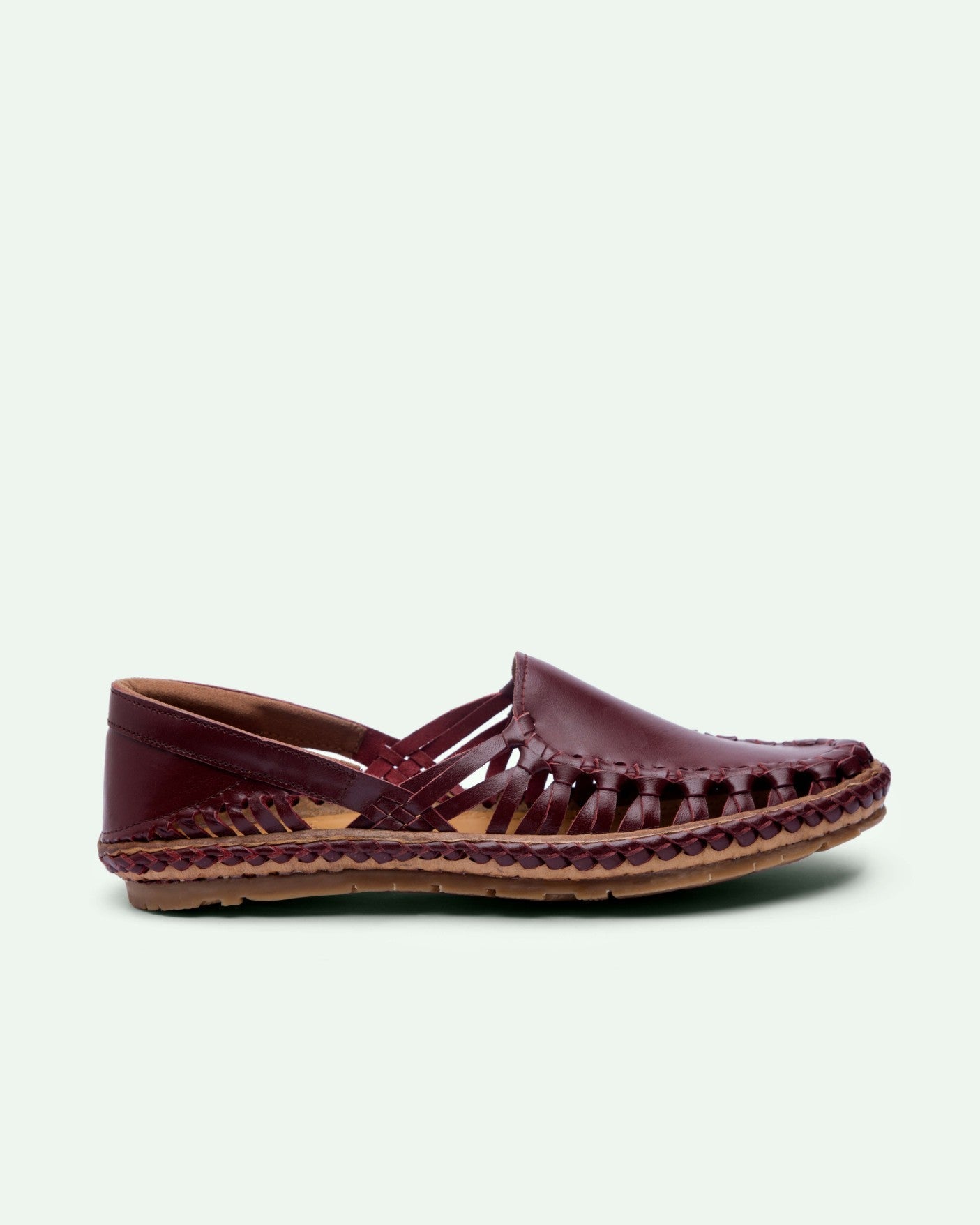 Titan leather loafers Maroon