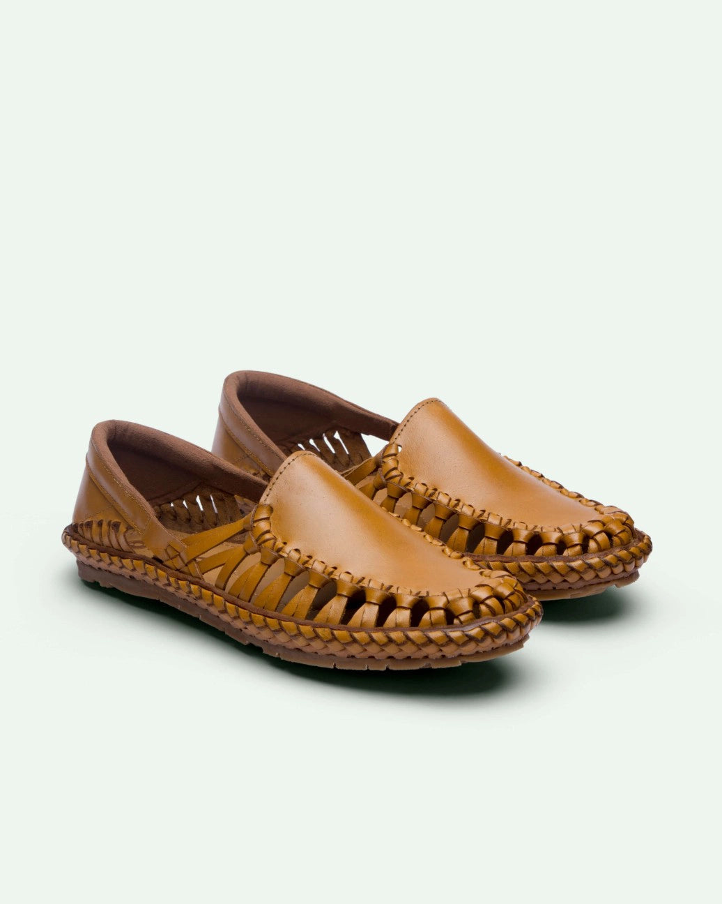 Titan leather loafers Natural