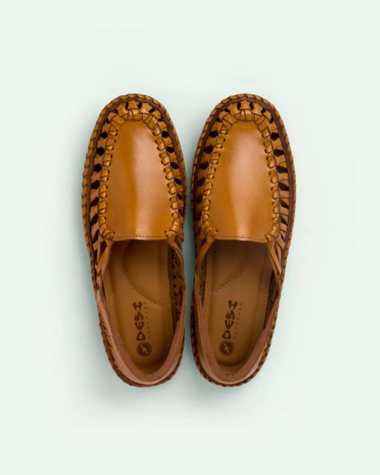 Titan leather loafers Natural